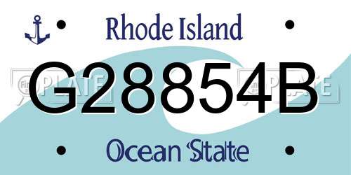 G28854B Rhode Island License Plate