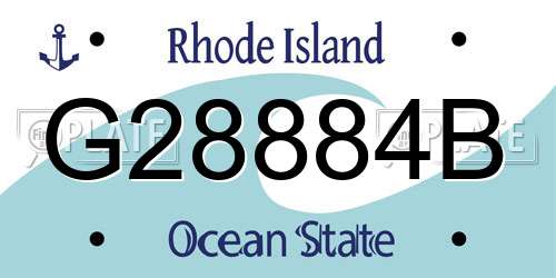 G28884B Rhode Island License Plate