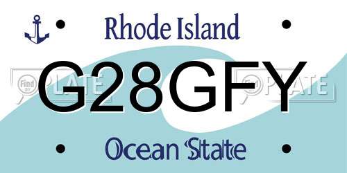 G28GFY Rhode Island License Plate