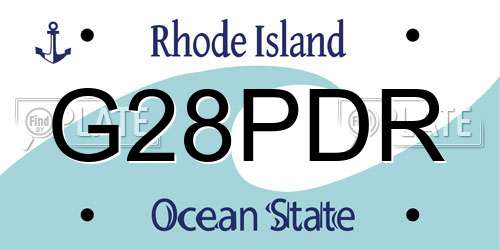 G28PDR Rhode Island License Plate