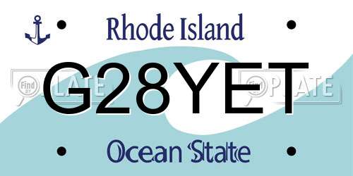 G28YET Rhode Island License Plate