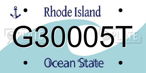 G30005T Rhode Island License Plate