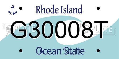 G30008T Rhode Island License Plate