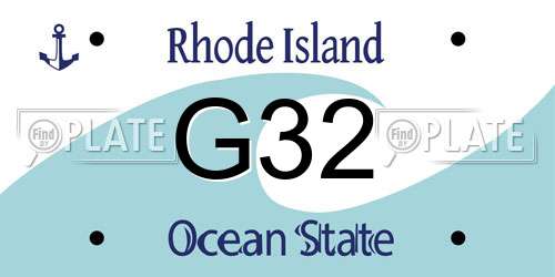 G32 Rhode Island License Plate