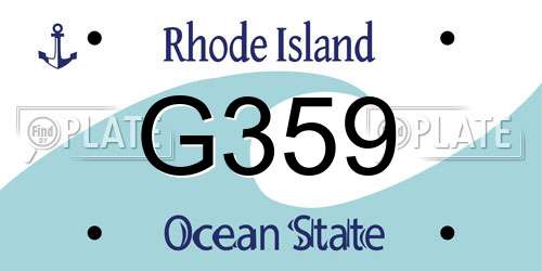 G359 Rhode Island License Plate