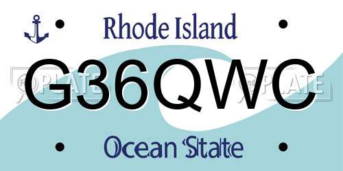 G36QWC Rhode Island License Plate