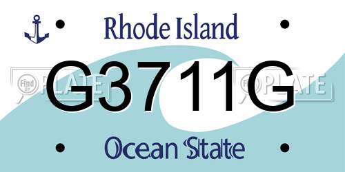 G3711G Rhode Island License Plate