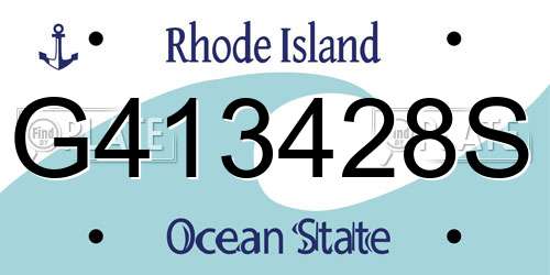 G413428S Rhode Island License Plate