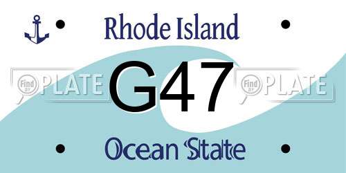 G47 Rhode Island License Plate