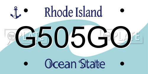 G505GO Rhode Island License Plate