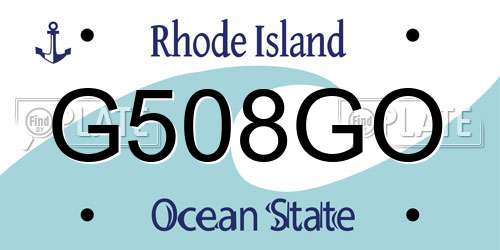 G508GO Rhode Island License Plate