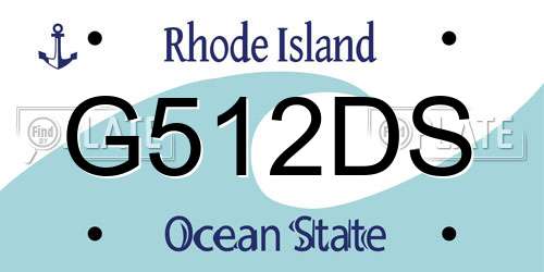 G512DS Rhode Island License Plate