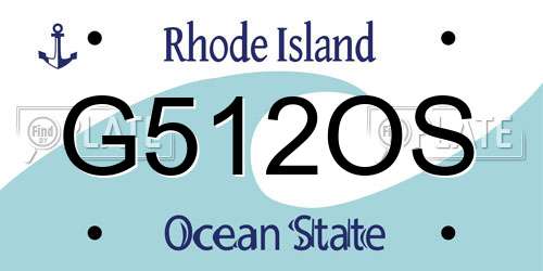 G512OS Rhode Island License Plate