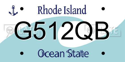 G512QB Rhode Island License Plate