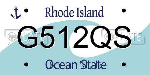 G512QS Rhode Island License Plate