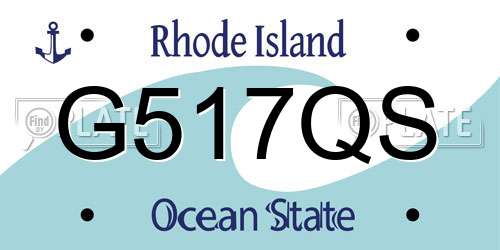 G517QS Rhode Island License Plate