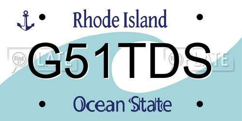 G51TDS Rhode Island License Plate