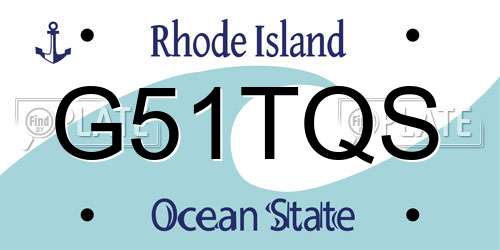 G51TQS Rhode Island License Plate