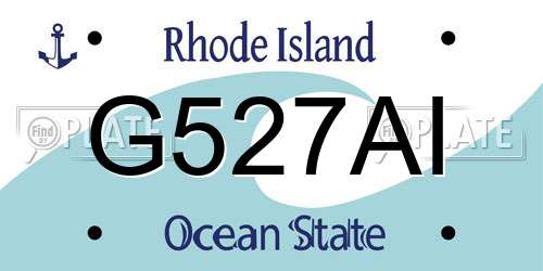 G527AI Rhode Island License Plate