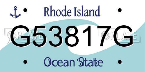 G53817G Rhode Island License Plate