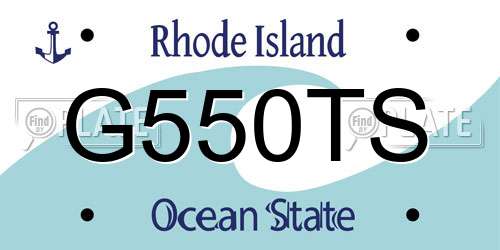 G550TS Rhode Island License Plate