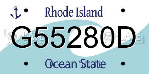 G55280D Rhode Island License Plate