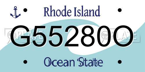 G55280O Rhode Island License Plate