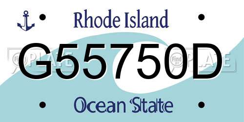 G55750D Rhode Island License Plate