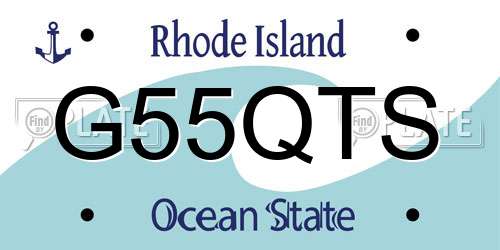 G55QTS Rhode Island License Plate