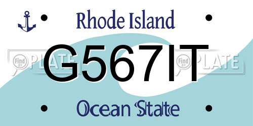 G567IT Rhode Island License Plate