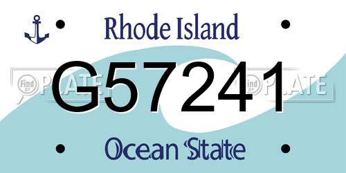 G57241 Rhode Island License Plate