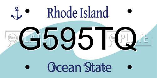G595TQ Rhode Island License Plate