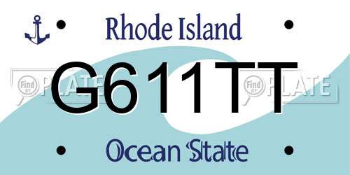 G611TT Rhode Island License Plate