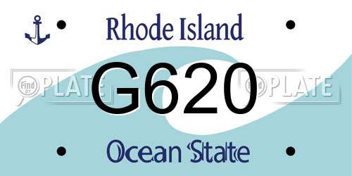 G620 Rhode Island License Plate