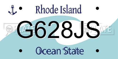G628JS Rhode Island License Plate