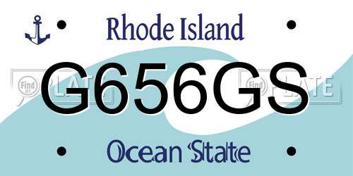 G656GS Rhode Island License Plate