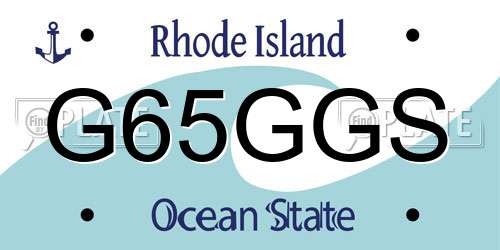 G65GGS Rhode Island License Plate