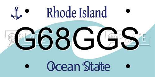 G68GGS Rhode Island License Plate