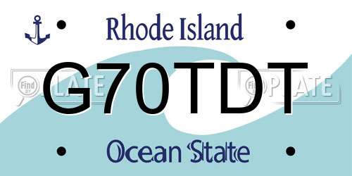 G70TDT Rhode Island License Plate