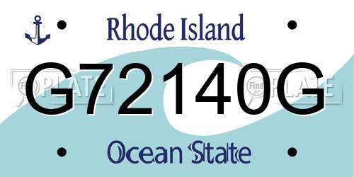 G72140G Rhode Island License Plate