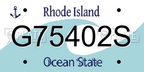 G75402S Rhode Island License Plate