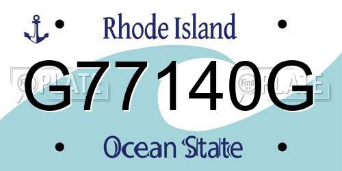 G77140G Rhode Island License Plate