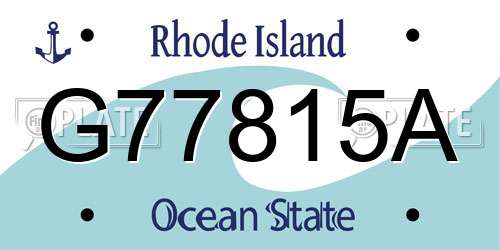 G77815A Rhode Island License Plate
