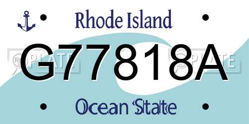 G77818A Rhode Island License Plate