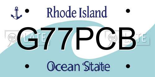 G77PCB Rhode Island License Plate