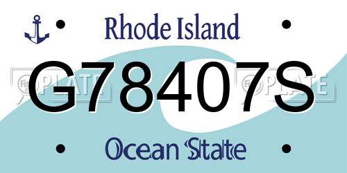 G78407S Rhode Island License Plate