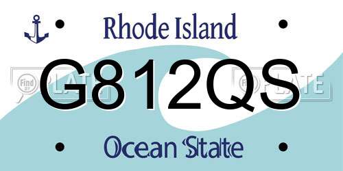 G812QS Rhode Island License Plate