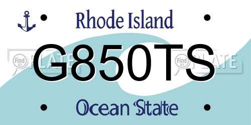 G850TS Rhode Island License Plate