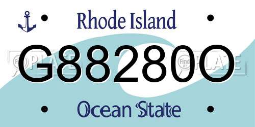 G88280O Rhode Island License Plate
