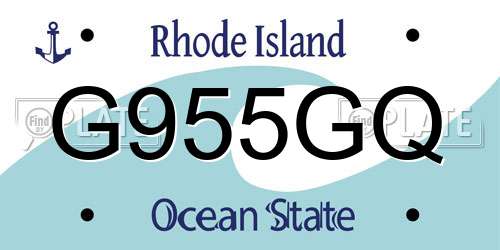 G955GQ Rhode Island License Plate